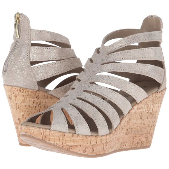 CORDANI Italy New Caged Wedge Sandal Strappy Gladiator Cork Platform Leather 40 - Picture 7 of 15